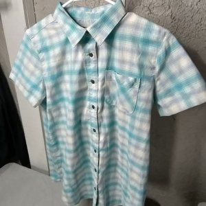 Noble Outfitters Short Sleeve Button Down Plaid Shirt Men's Size M